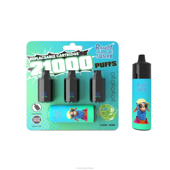 RandM Tornado Schweiz | RandM Sunax 00P2273 21000 Airflow Control Pod austauschbares Vape-Gerät 1 Stück Zuckerwatte